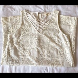 Ivory Lace Detail Dress
